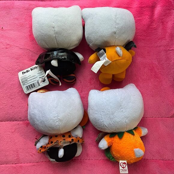 Hello Kitty Halloween Plush Bundle TY Beanie Set of 4 Sanrio - Picture 2 of 2